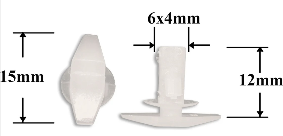 Клипса пластиковая для Ford, Mazda, Toyota ОЕМ: E7GZ6120586B, G03158762, 6786789103, 6786889101, 6786728030, E7GZ612. (уплотнитель, теплоизоляция, шумоизоляция, обшивка, внутренняя отделка).